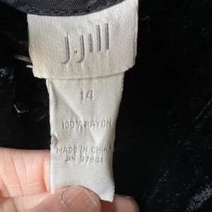 J. Jill Black Velvet wide leg pants